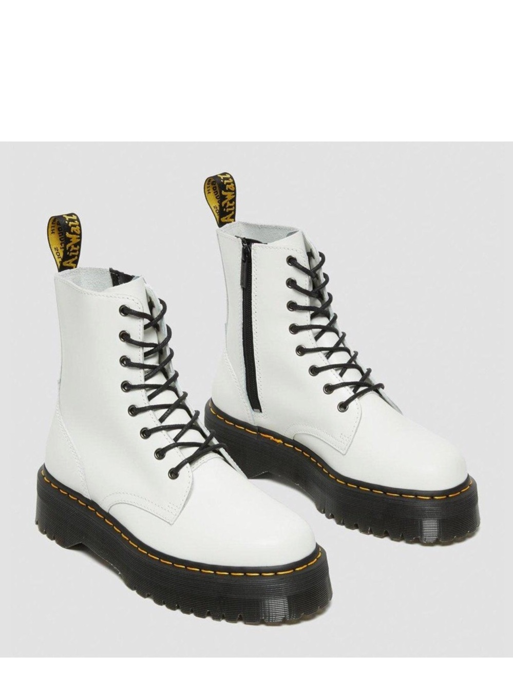Dr.Martens Jadon Polished Smooth Platform Boot W Size 7 White VGUC